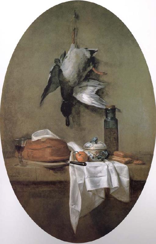 Jean Baptiste Simeon Chardin Duck bowl and olive oil oil painting picture